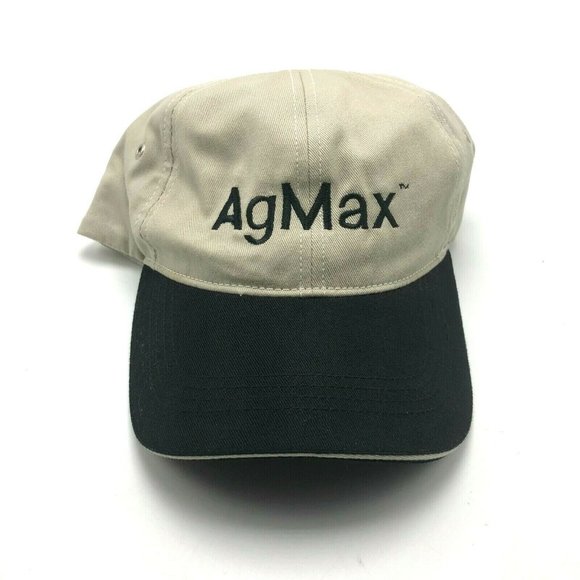 AgMax Farm Bureau Financial Services Hat Cap Strapback Beige Black Agriculture - Picture 1 of 10
